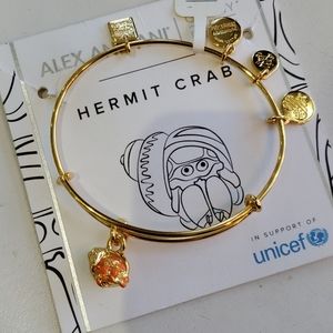 Alex and Anj Hermit-Crab Unicef Goldtone bracelet.